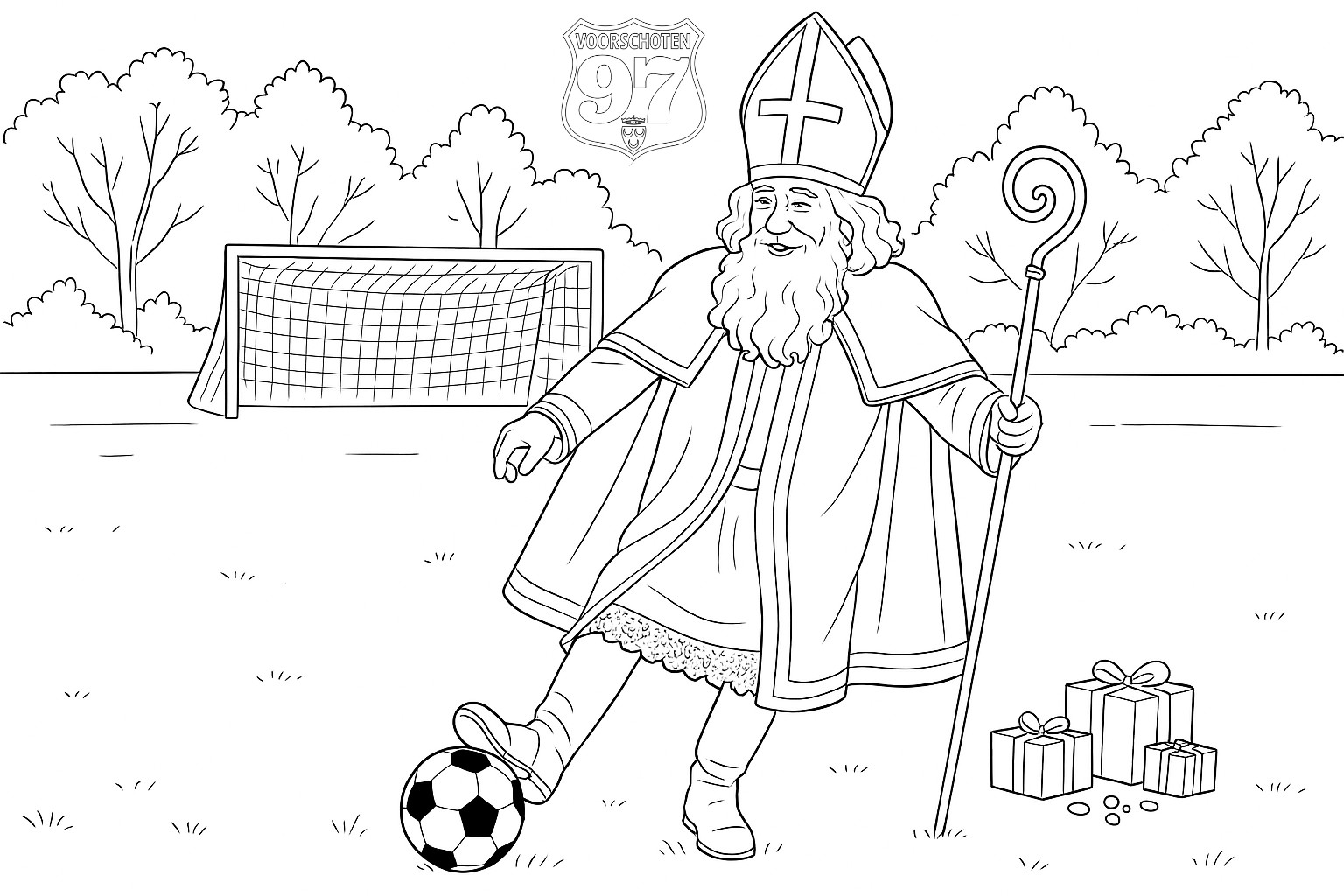 Sinterklaas kleurplaat Sinterklaas kleurplaat