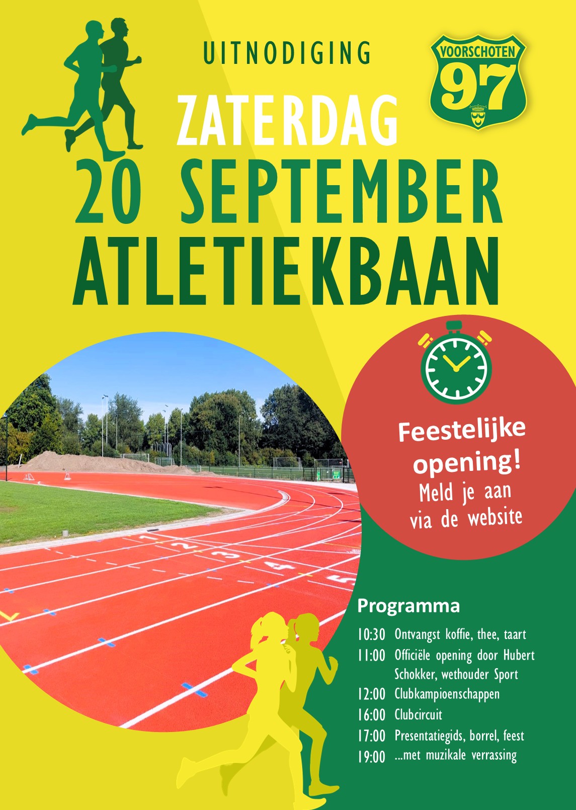 Inschrijven opening atletiekbaan