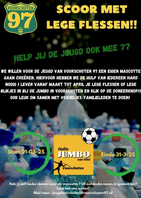 Scoor met lege flessen